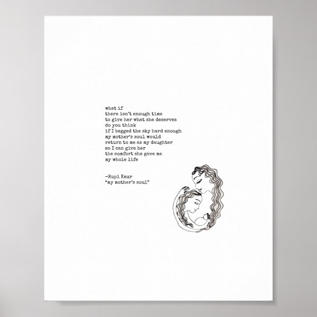 Min Mor Soul av Rupi Kaur Poster (Framsidan)