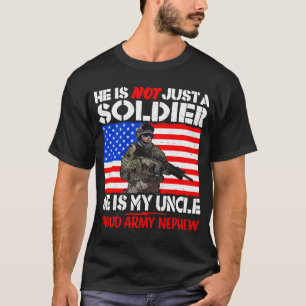 Min morbror är soldat Hero Proud Army Nephew Milit T Shirt