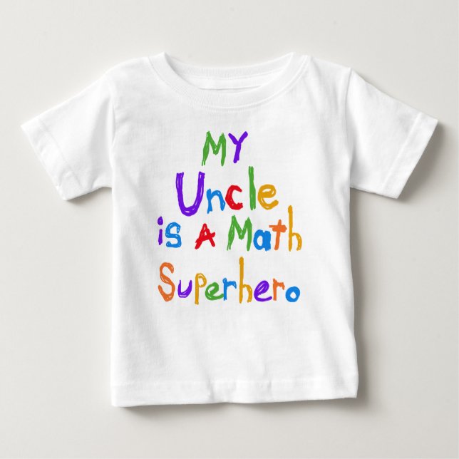 Min morbror Math Superhjälte T-shirts och Gifts (Framsida)