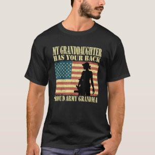 Min mordotter har din rygg - stolt armémormor t shirt