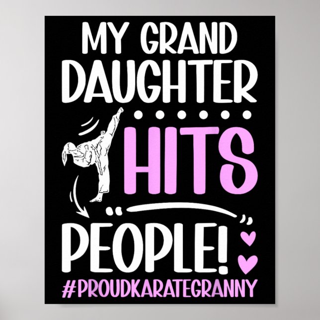 Min mordotter träffar People Proud Karate Granny G Poster (Framsidan)