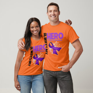 Min morfar alltid min Hero - Lila Ribbon T-shirt