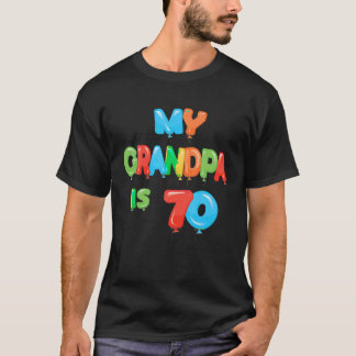 Min morfar är 70 år gammal Grampa 70:e födelsedags T Shirt