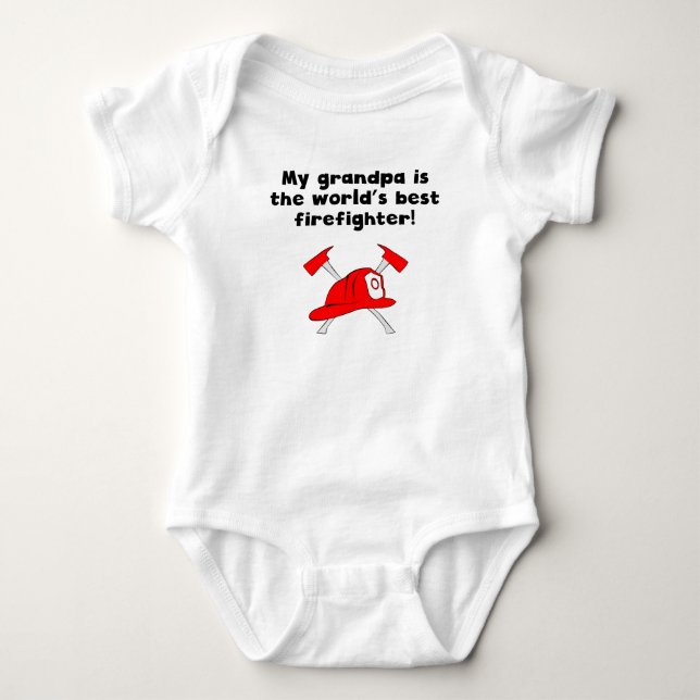 Min morfar är ord bäst brandman tee shirt (Framsida)