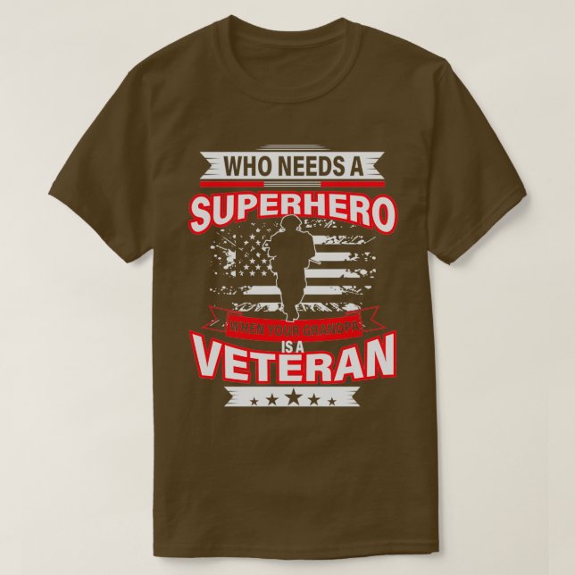 Min morfar är Veteran Lycklig 4:e juli T Shirt (Design framsida)