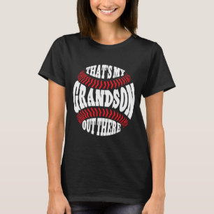 Min morfar där ute Baseball Grandma Mors dag T Shirt