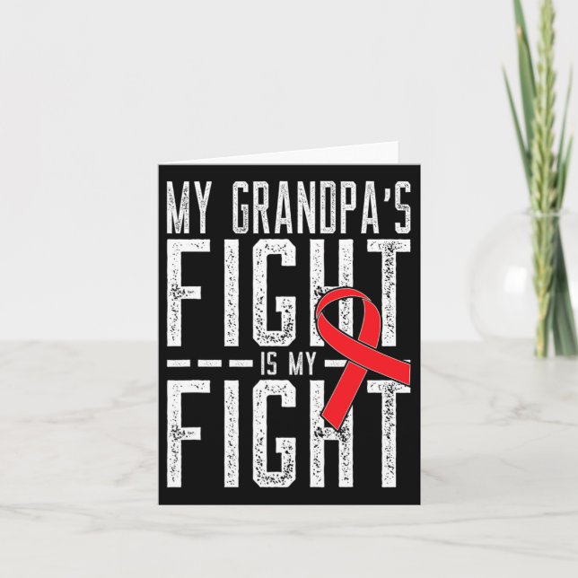 Min morfars kamp är min kamp mot blodcancer. kort (Framsida)