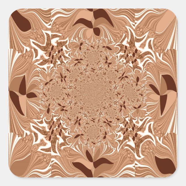 Min morgonkaffe Färg Fyrkantigt Klistermärke (Framsida)