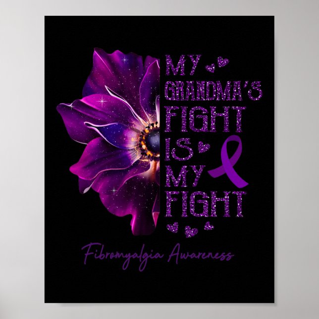 Min mormékamp är min kamp mot Anemone Fibromyalgia Poster (Framsidan)
