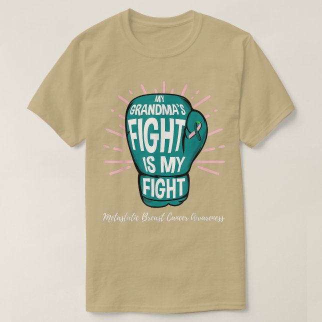 Min mormékamp är min kamp mot metastaserande bröst t shirt (Design framsida)