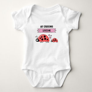 Min mormor älskar mig nyckelpigor rosa t shirt