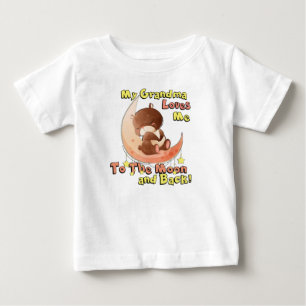 Min mormor älskar mig till månen och baksidaen t shirt
