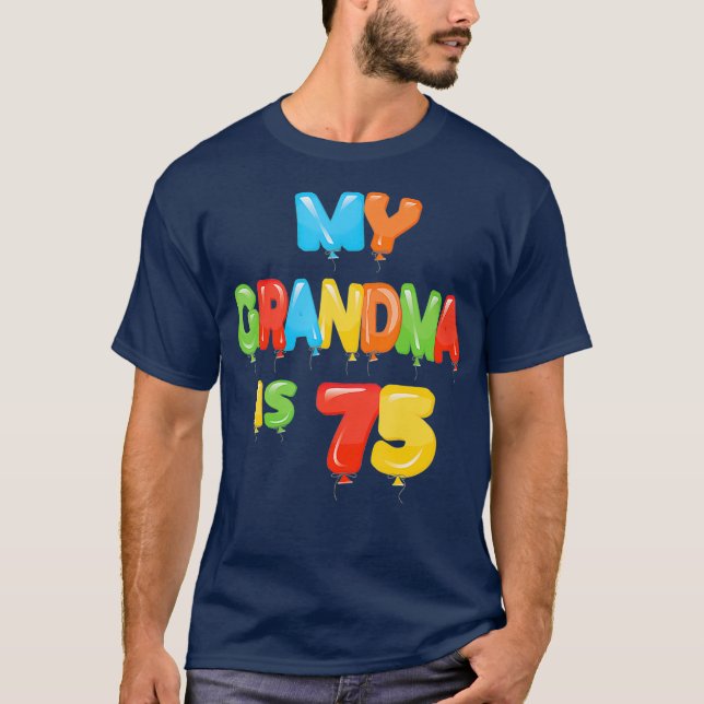 Min mormor är 75 år gammal Granny 75:e Birthday T Shirt (Framsida)