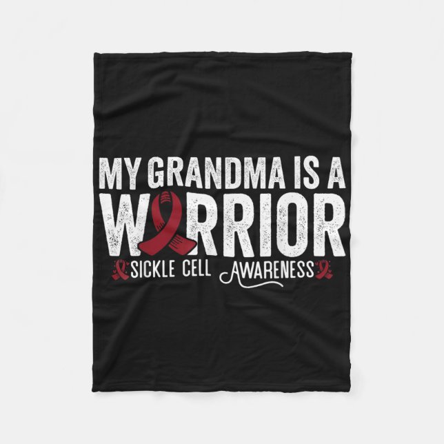 Min mormor är en krigare Sca sicklecellanemi Medve Fleecefilt (Framsidan)