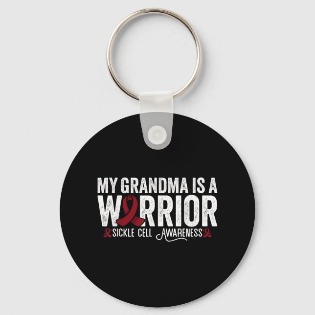 Min mormor är en krigare Sca sicklecellanemi Medve Nyckelring (Framsida)