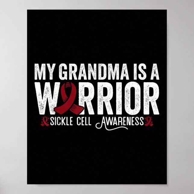 Min mormor är en krigare Sca sicklecellanemi medve Poster (Framsidan)