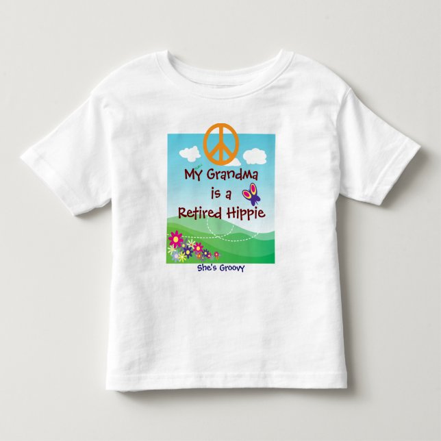 Min mormor är en pensionerad hippie t shirt (Framsida)