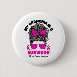 Min mormor är en Survivor Bröstcancer medvetenhet Knapp