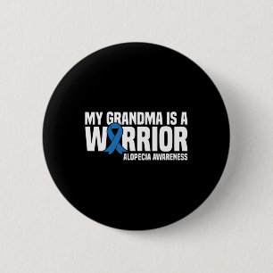 Min mormor är en Warrior Blue Ribbon Alopecia Medv Knapp