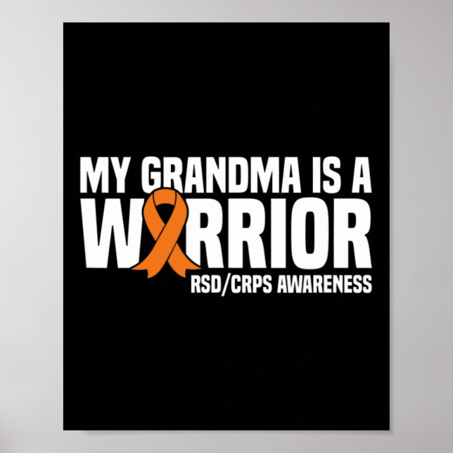 Min mormor är en Warrior Orange Ribbon Rsdcrps Awa Poster (Framsidan)