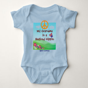 Min mormor är ett pensionerat Hippie baby kläder T Shirt