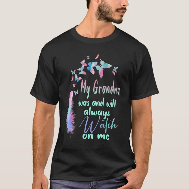 Min mormor är min Guardian Angel i Heaven Borttapp T Shirt (Framsida)