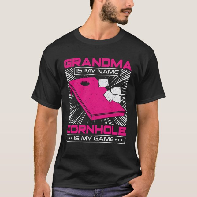 Min mormor är min Namn-kornhål är mitt spel T Shirt (Framsida)