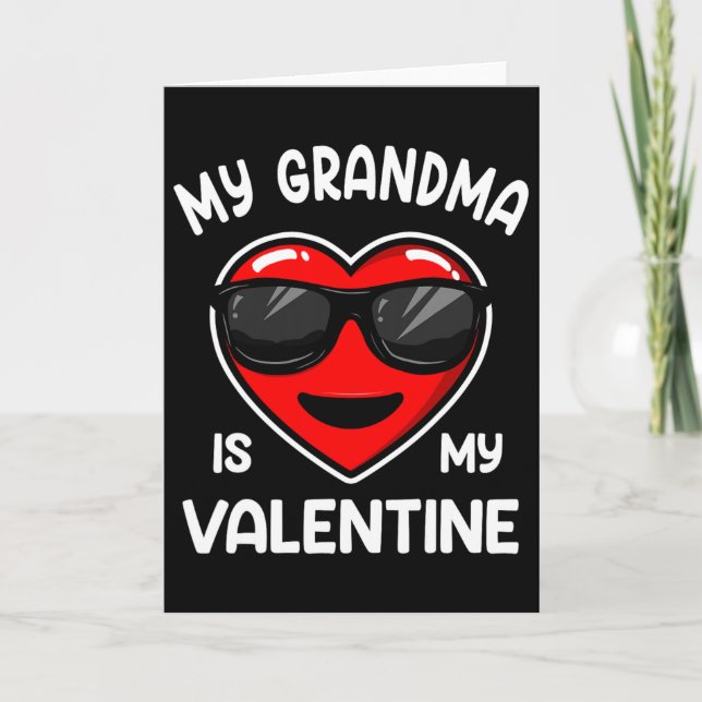 Min mormor är min valentin hjärta singlar pojke fl kort (Framsida)