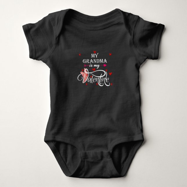 Min mormor är min valentin|Valentinsdagsonson T Shirt (Framsida)