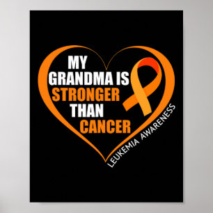Min mormor är starkare än cancer Leukemi Awaren Poster