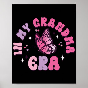 Min mormor Era Funny Butterfly Groovy Retro Mor Poster