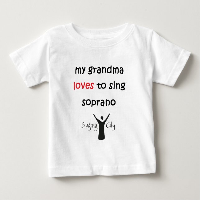 Min mormor kärlek till sjunga soprano t shirt (Framsida)