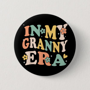 Min Mormors Era Roliga Sarktiska Groovy Retro Mors Knapp