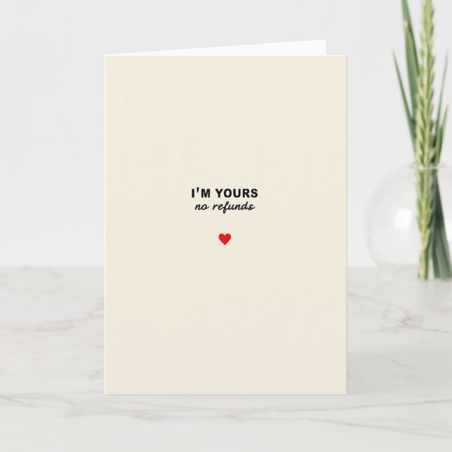 Min mors dagskort med blommor 'Im Yours' Kort (Framsida)