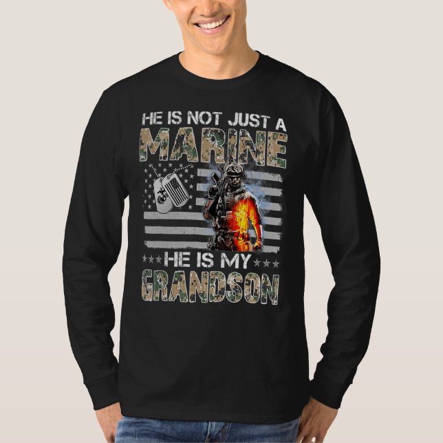 Min morson är en marin proud farmor t shirt (Framsida)