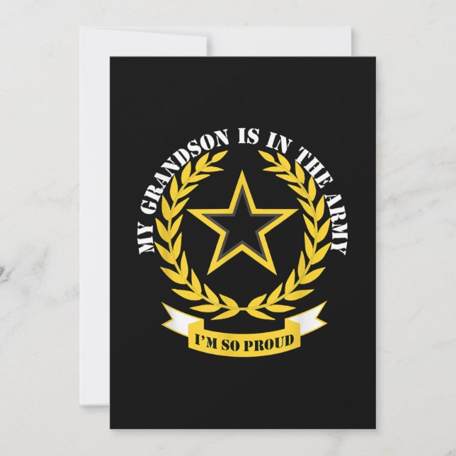 Min morson är i armégåva inbjudningar (Framsida)