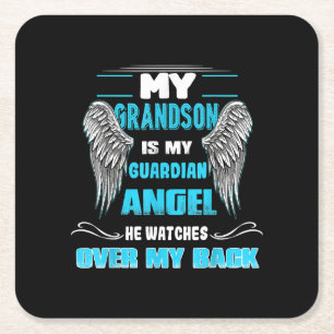 Min morson är min Guardian Angel Underlägg Papper Kvadrat