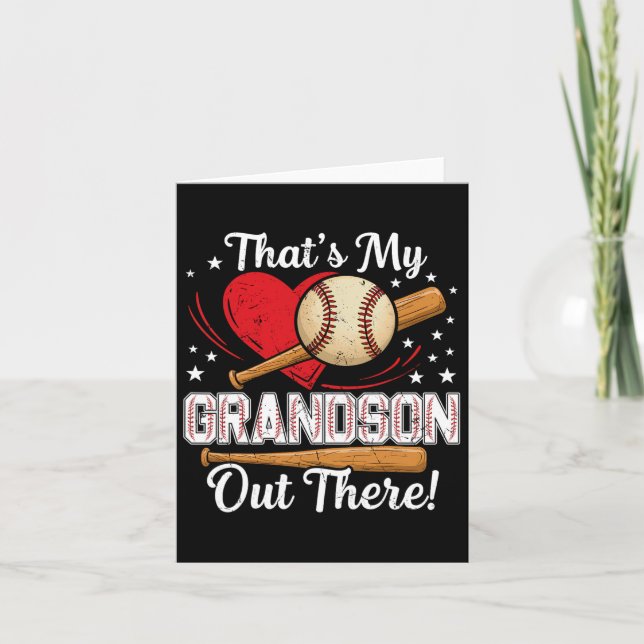 Min morson där ute Baseball Grandma Baseb Kort (Framsida)