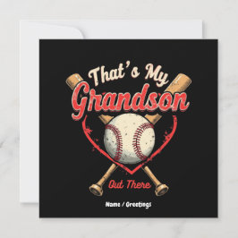 Min morson där ute Baseball Grandma Funny Inbjudningar