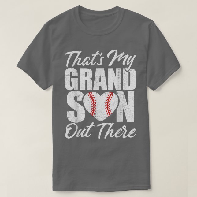 Min morson där ute Baseball Grandma Grand T Shirt (Design framsida)