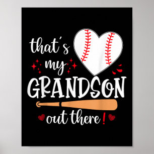 Min morson där ute Baseball Grandma Mothe Poster