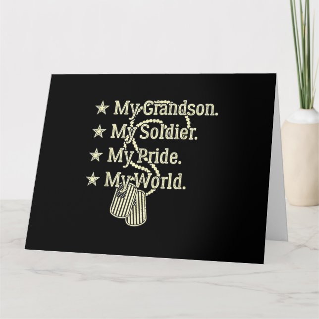 Min morson Min soldat Hero Proud Militär morfar Kort (Framsida)