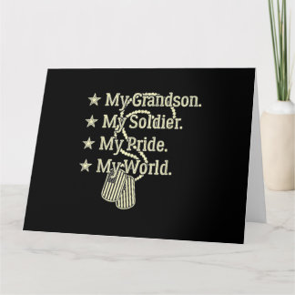 Min morson Min soldat Hero Proud Militär morfar Kort