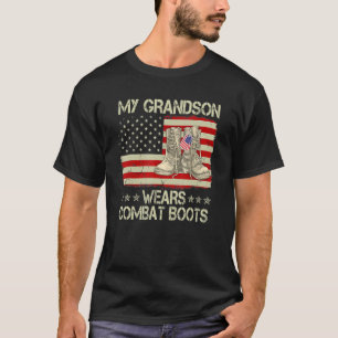 Min morson Wears Combat Boots Proud Military Retr T Shirt