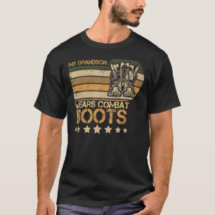 Min morson Wears Combat Boots Proud Military Retr T Shirt
