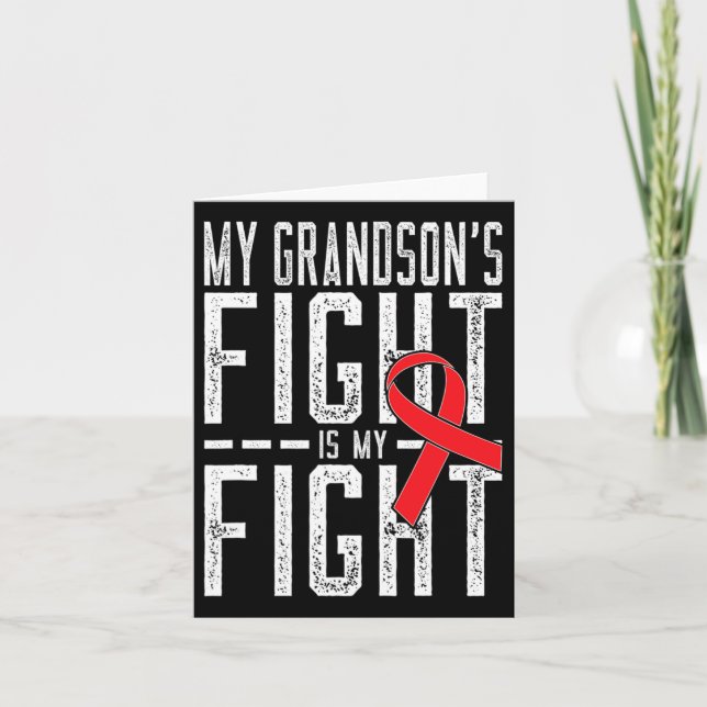 Min morsons kamp är min Medvetna blodcancer Kort (Framsida)