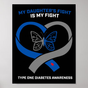 Min morsons kamp är typ 1-diabetes. poster