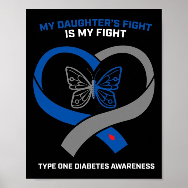 Min morsons kamp är typ 1-diabetes. poster (Framsidan)