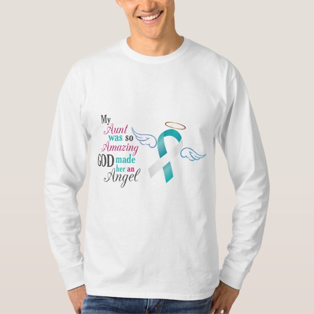 Min moster en ängel - Cervical cancer Tee (Framsida)