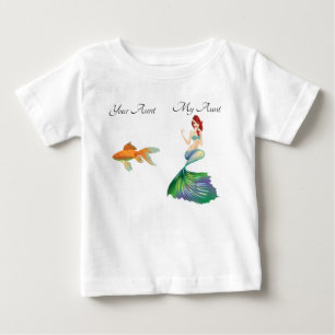 Min Moster-Goldfish-Sjöjungfru är roligt Cute Småb T Shirt
